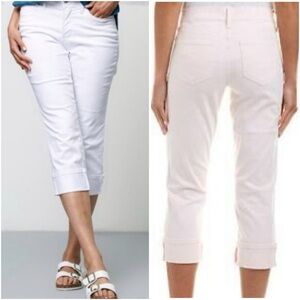 Not Your Daughter’s Jeans NYDJ Dayla cuffed capri white jeans